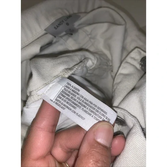 Sandy Liang Target Cream Coveralls Jumpsuit Women's Size 12 100% Cotton 0070 - Picture 7 of 7